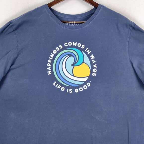 LIFE IS GOOD MEN XL CRUSHER-LITE TEE..OCEAN WAVE "HAPPINESS COMES IN WAVES" - Picture 4 of 12